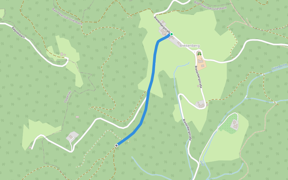 Breitenberg - Holzbühlweg walking route map in Bad Peterstal-Griesbach