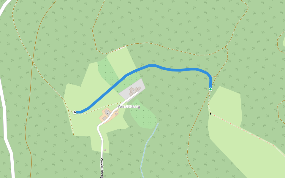 Beim Urbanskreuz - Wendelinsberg walking route map in Bad Peterstal-Griesbach