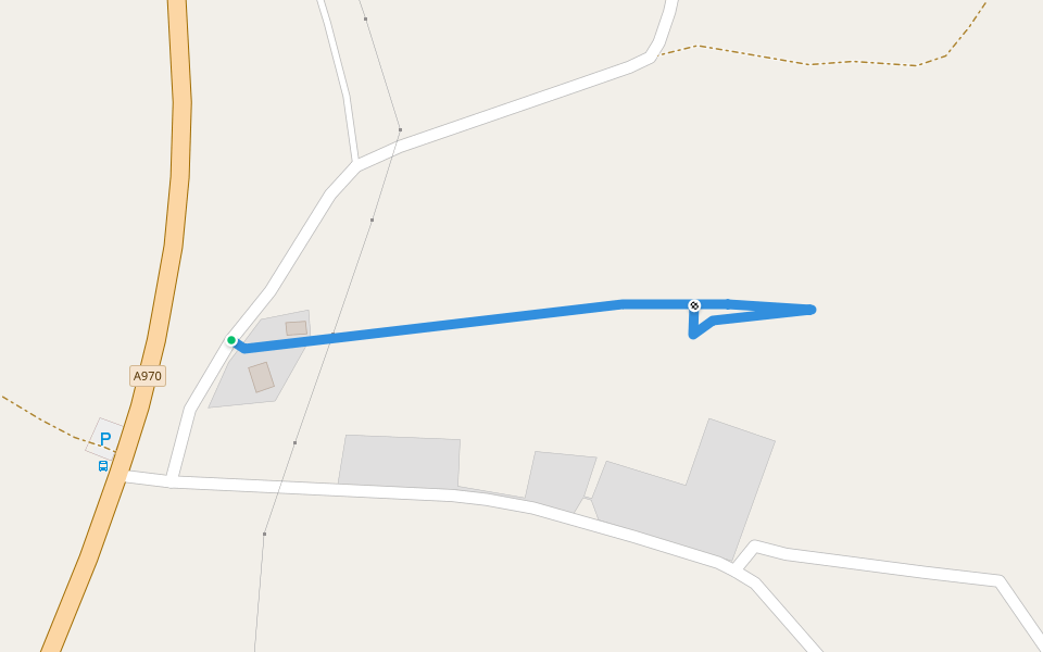 Aithsetter woodland walking route map in Cunningsburgh