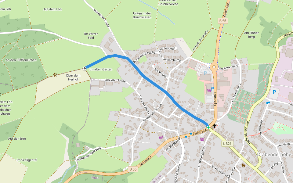 Elisabethpfad [Wiehl] walking route map in Wiehl