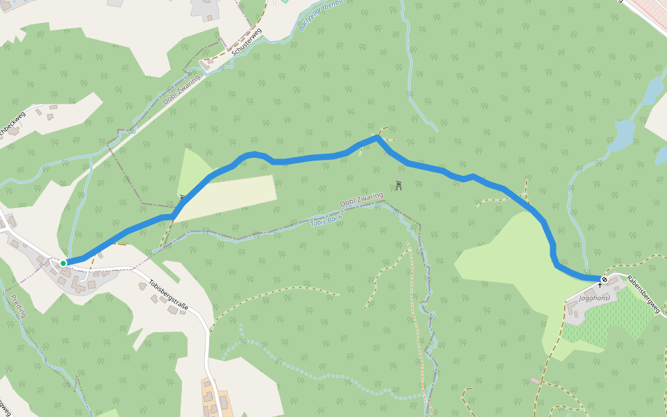 Jagahansl - Tobisegg walking route map in Klockerberg