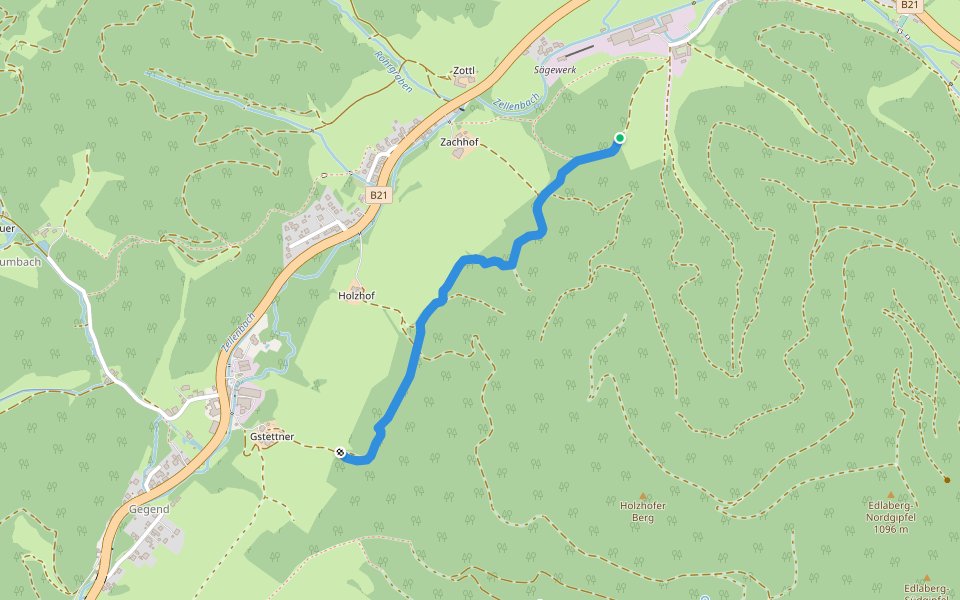 Waldlehrpfad Waldesruhe walking route map in Rohr im Gebirge
