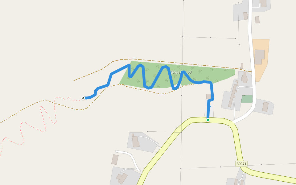 Aith Woodland walking route map in Aith