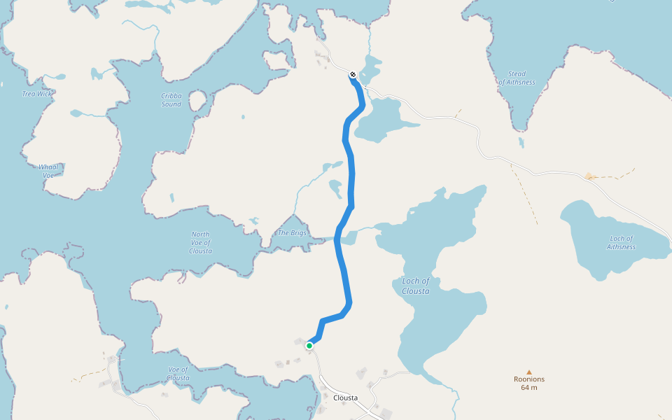 Vementry Path walking route map in Bixter