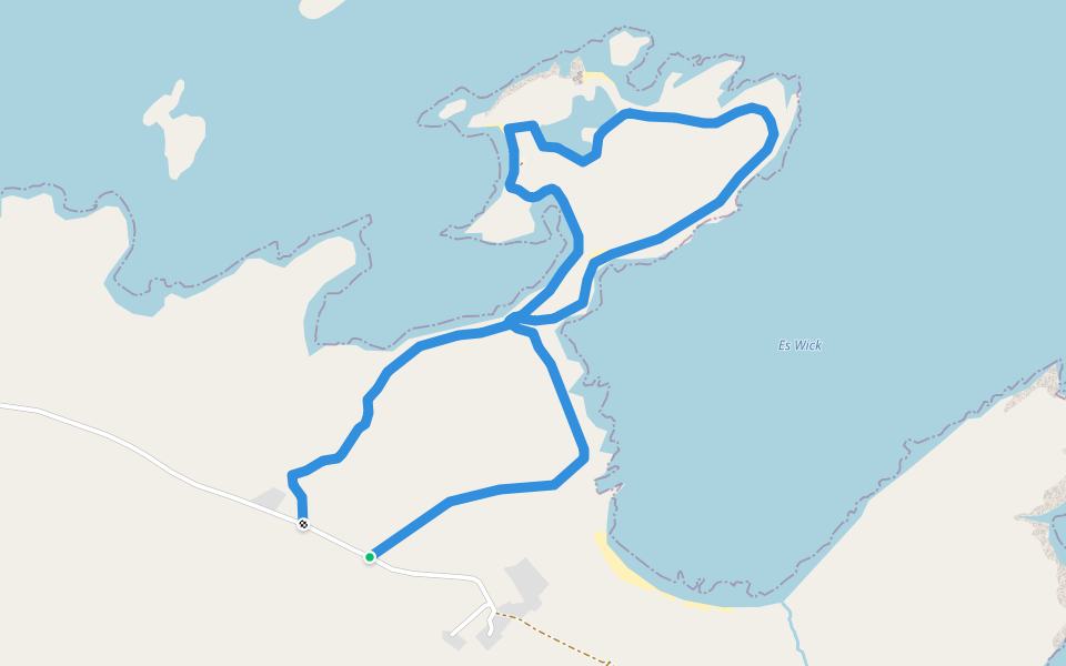 Lingness walking route map in Skellister