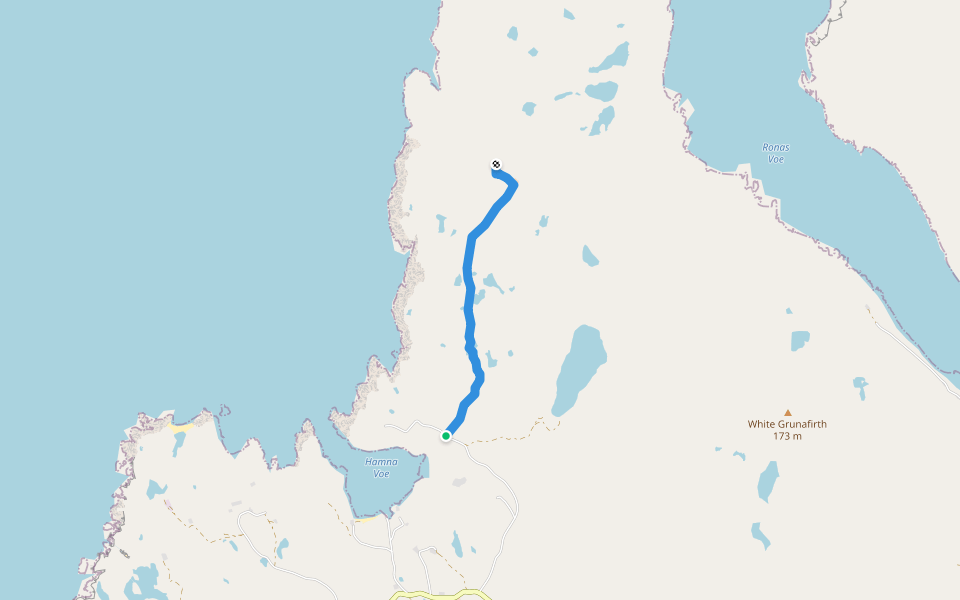 Tingon walking route map in Scarff