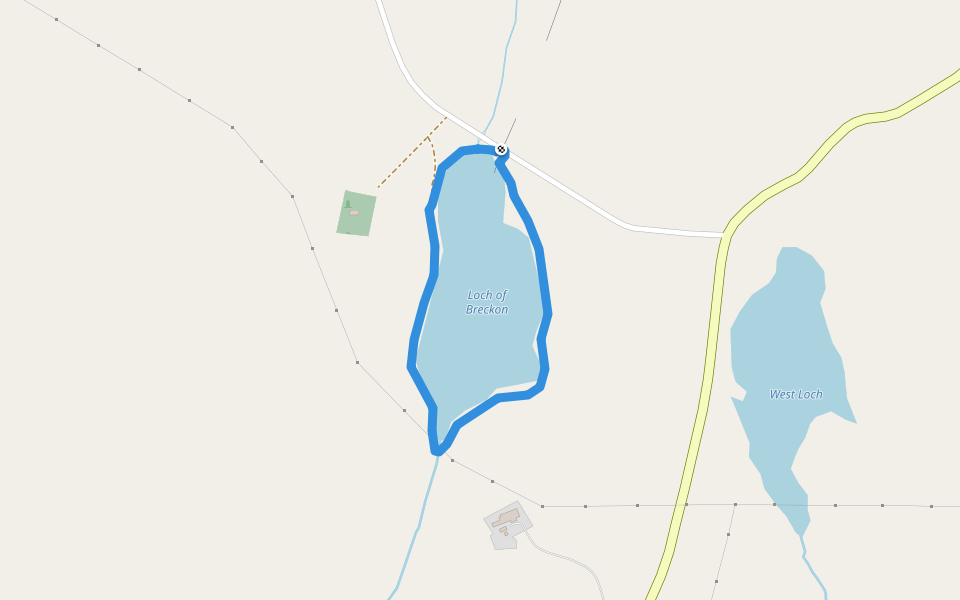 Loch of Brekon walking route map in West Heogaland