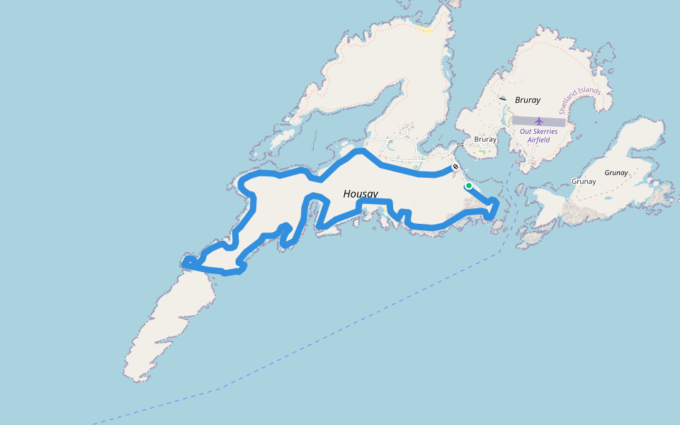 South Hill walking route map in West Isle