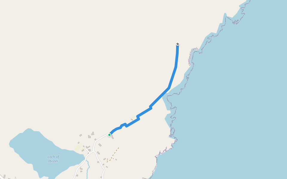 Pettigarth field walking route map in Whalsay