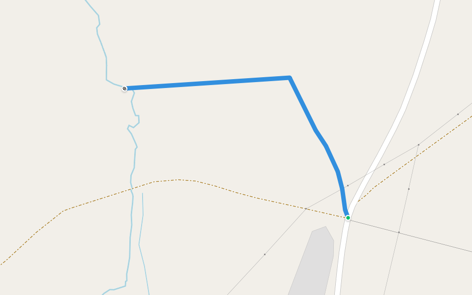 Tangwick Watermill walking route map in Tangwick