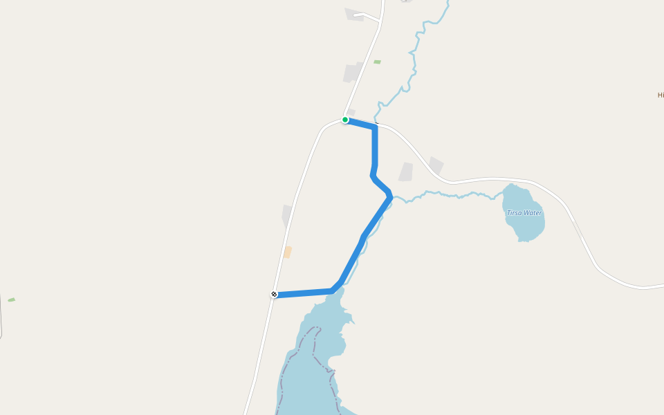 Strom Loch walking route map in Weisdale
