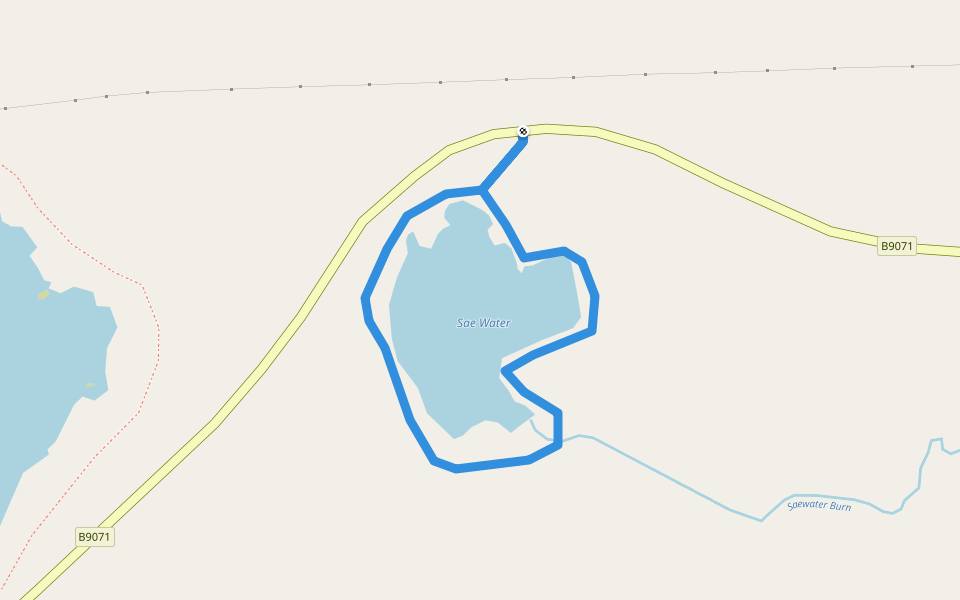 Saewaters walking route map in Skellister