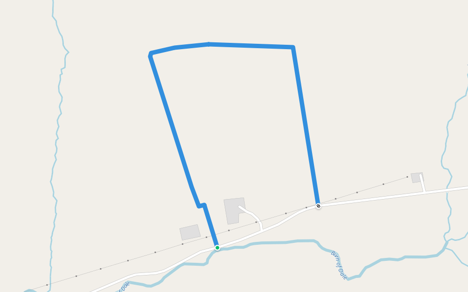 Mid Dale and North Pund walking route map in Dale