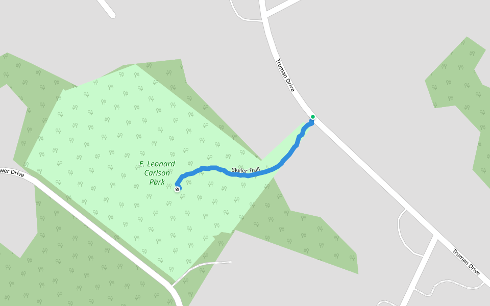 Skyler Trail walking route map in Cresskill