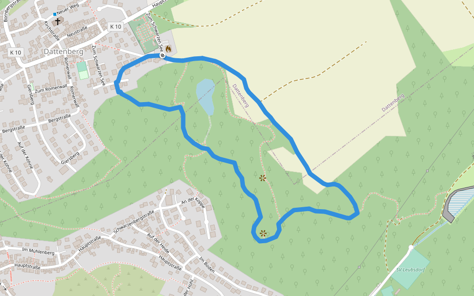 LZ3 - Rundwanderweg Dattenberg walking route map in Dattenberg