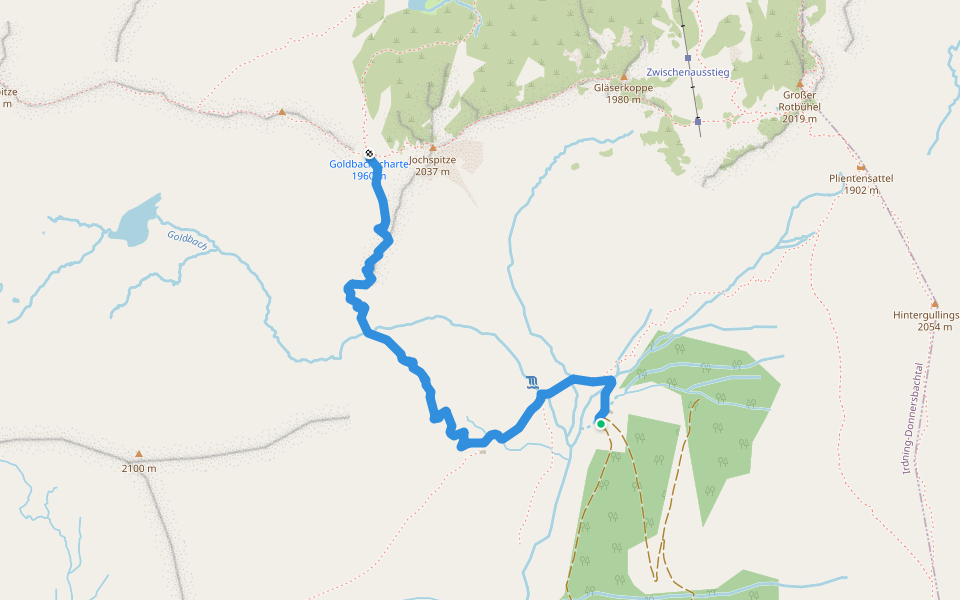 Wanderweg 18 walking route map in Donnersbachwald