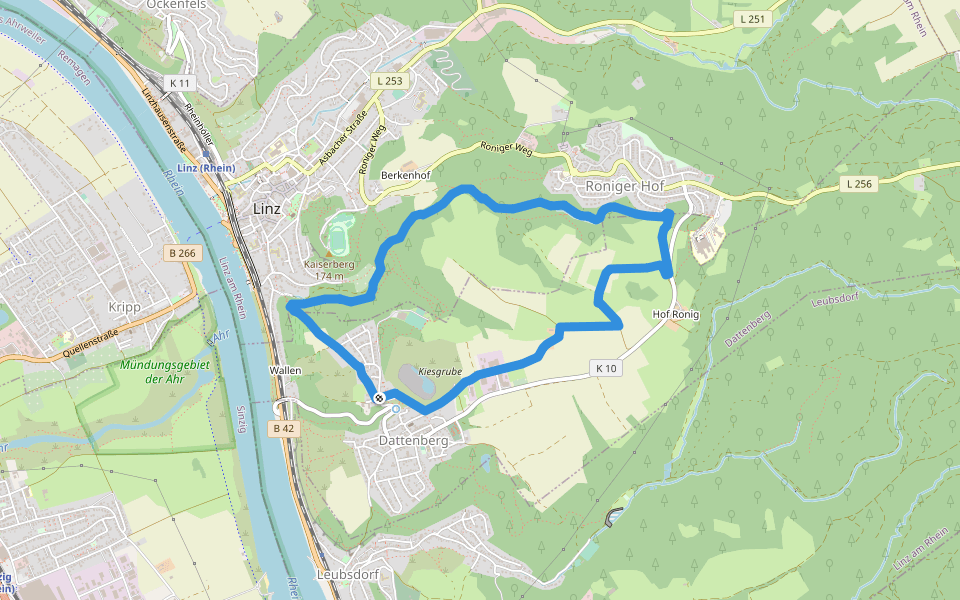 LZ4 - Rundwanderweg Dattenberg - Verschönerung walking route map in Dattenberg