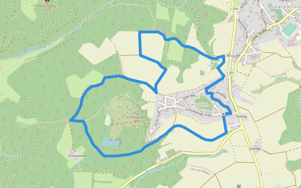 LZ8 - Rundwanderweg Hummelsberg walking route map in Sankt Katharinen (Landkreis Neuwied)
