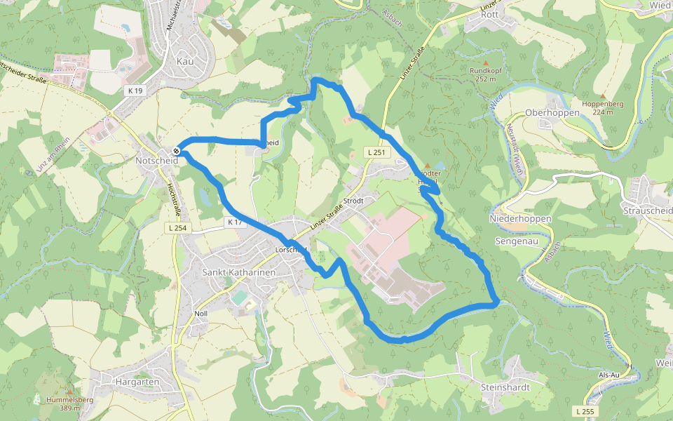 LZ9 - Rundwanderweg Lorscheid - Strödt walking route map in Sankt Katharinen (Landkreis Neuwied)