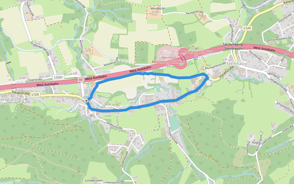 tut gut Schritteweg (Altlengbach) walking route map in Altlengbach