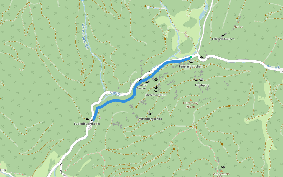 Bergmanderlweg walking route map in Rohr im Gebirge