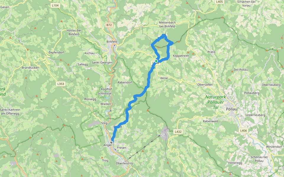 Wanderweg 921 walking route map in Winkl-Boden