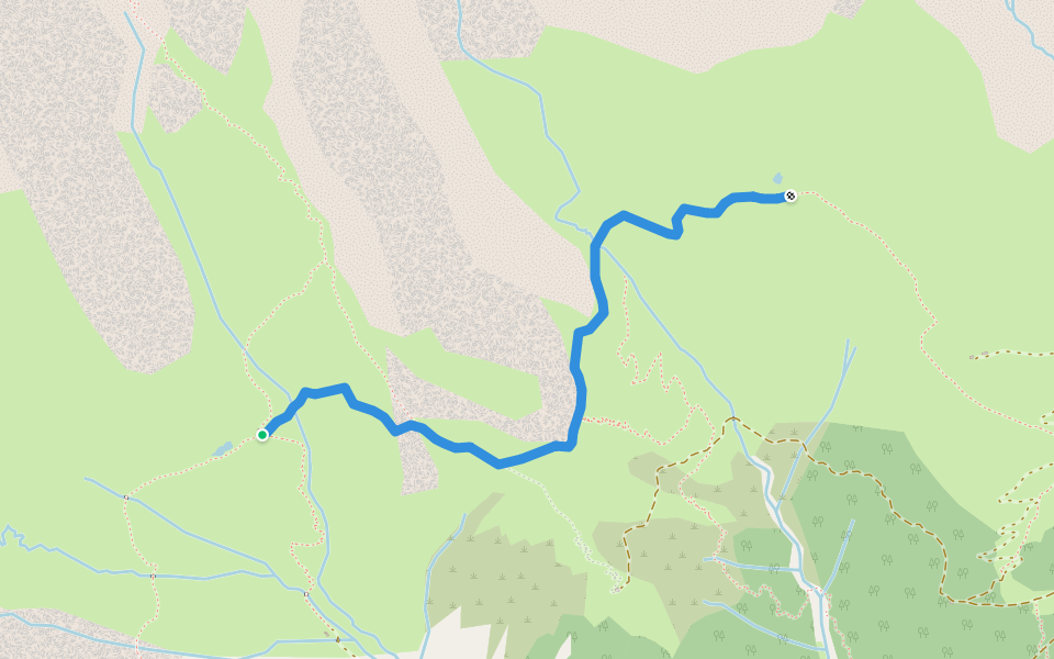 Lag Serein - Lag Crest Ault walking route map in Disentis/Mustér
