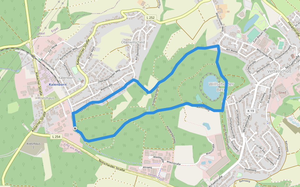 LZ11 - Rundwanderweg Kalenborn walking route map in Vettelschoß