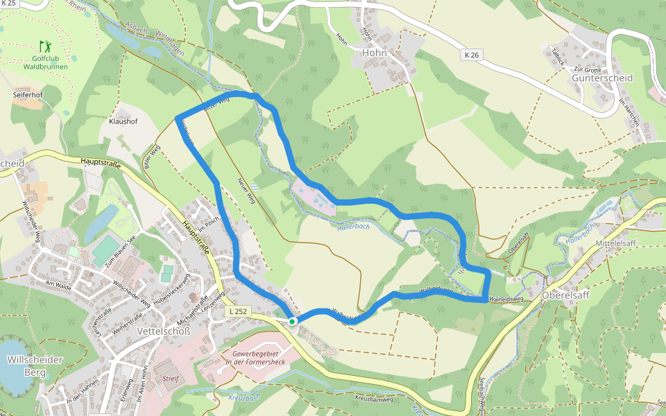 LZ12 - Rundwanderweg Vettelschoß walking route map in Vettelschoß