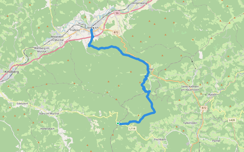 Wanderweg 706B walking route map in Völlegg