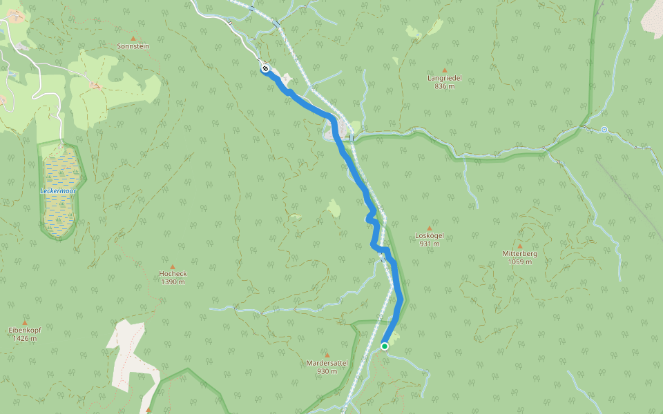 Eulenweg walking route map in Göstling an der Ybbs