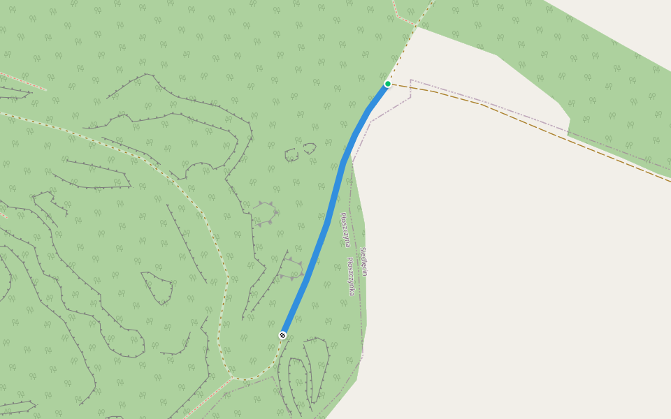 Na Wapiennik walking route map in Siedlęcin
