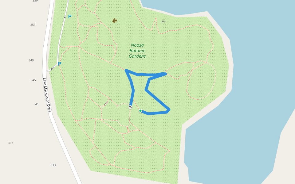 Bicentennial Walk walking route map in Lake MacDonald