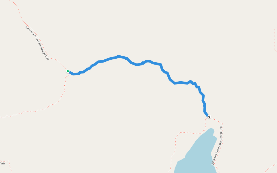 Lake George-Fishbrook Pond Trail walking route map in Clemons