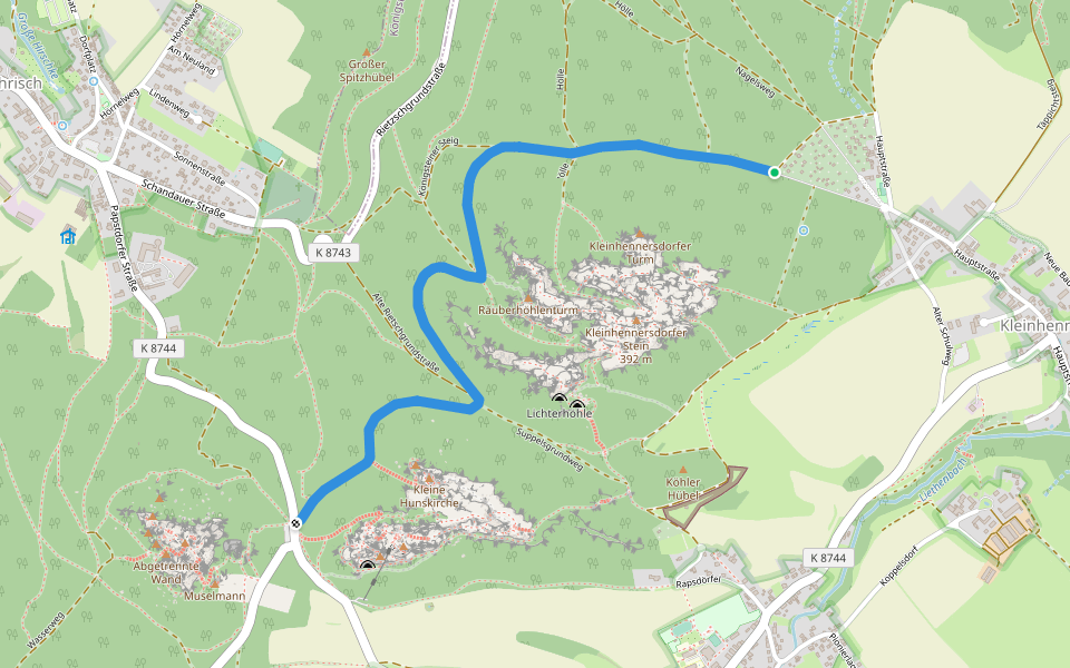 Naturlehrpfad walking route map in Gohrisch