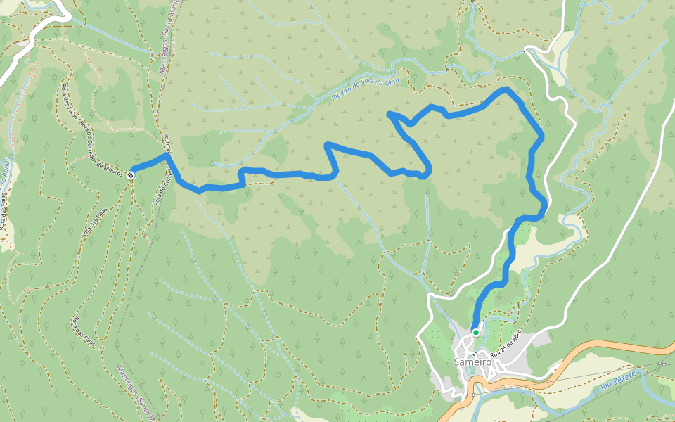Rota do Sameiro - Derivação walking route map in Sameiro