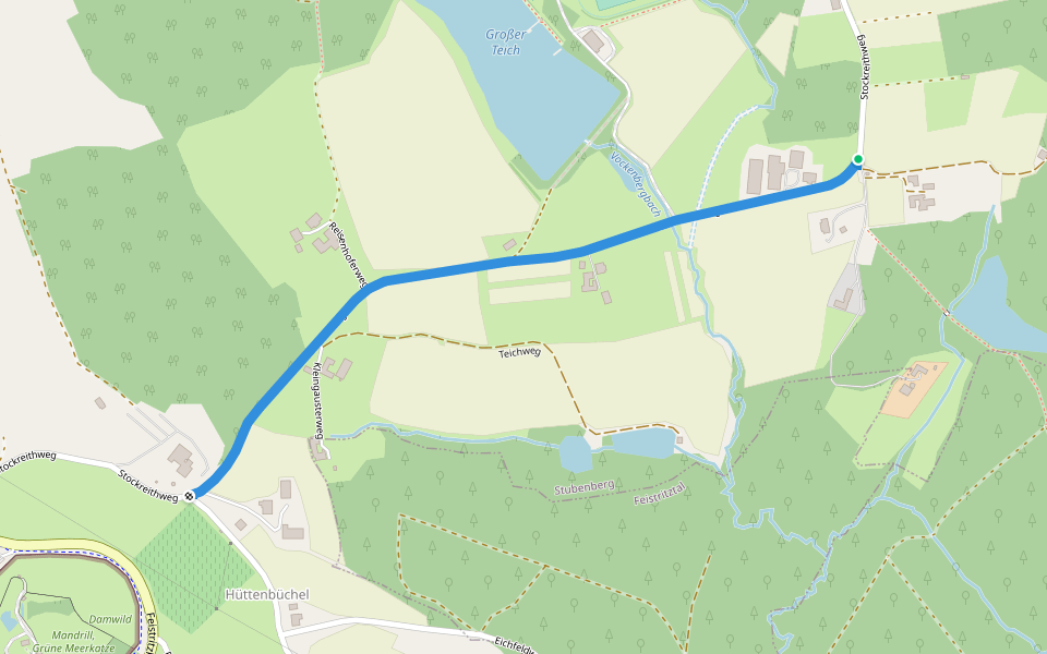 Verbindungsweg zu den Wanderwegen 4 & 5 walking route map in Vockenberg