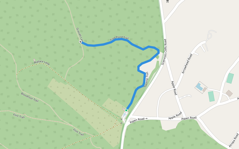 Frog Pond Trail walking route map in Port Republic