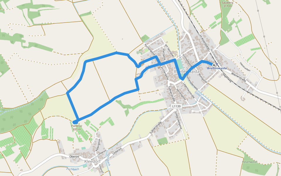 Tut Gut - Rund um den Pankraz walking route map in Breitenwaida