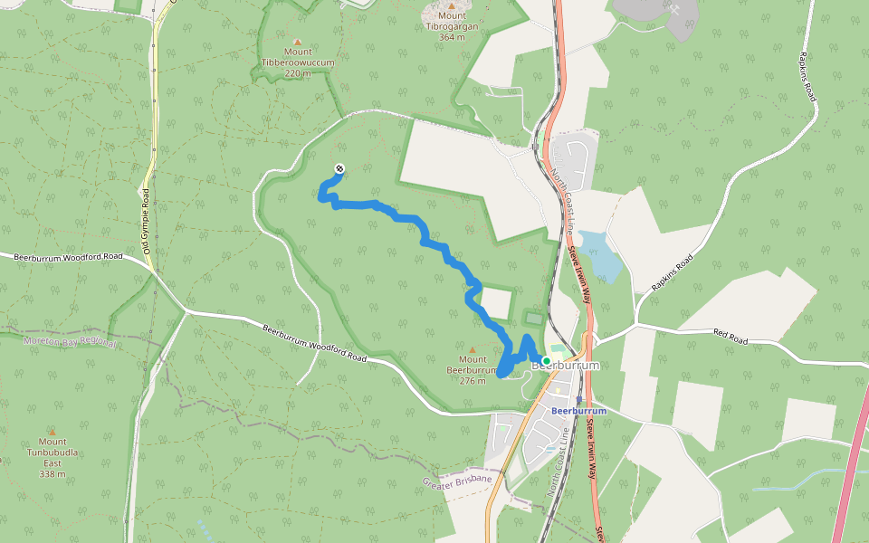 Yul-yun-man track walking route map in Beerburrum