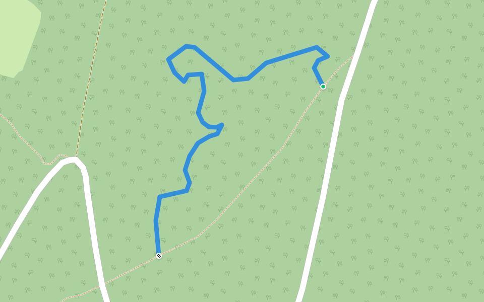 Zlatý chlum - doly na zlato walking route map in Česká Ves
