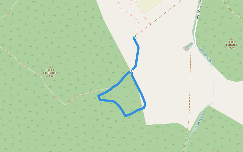 A5 Forestale e Faunistico walking route map in Alberese