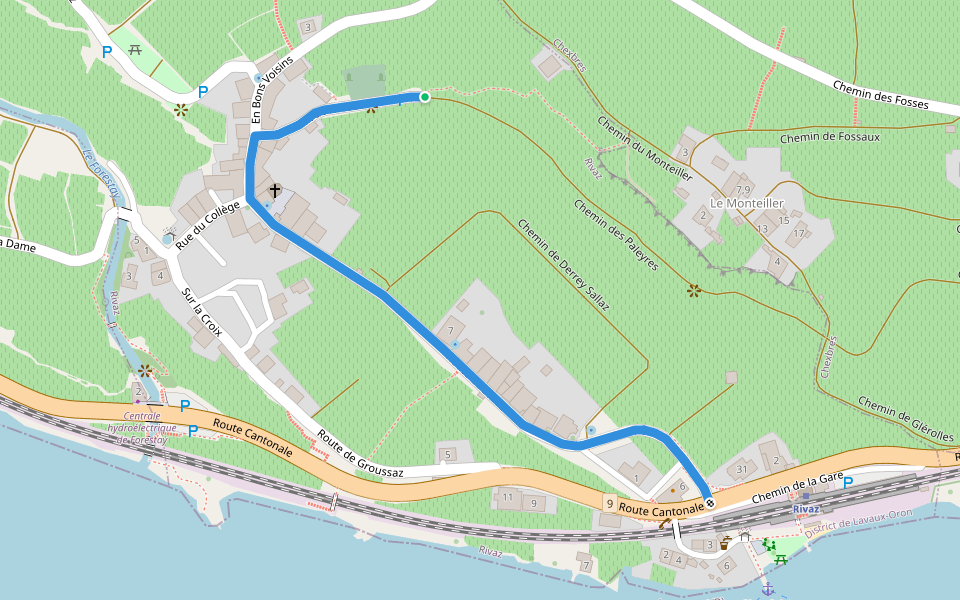 Rivaz - Rivaz gare ? - fixme walking route map in Chexbres
