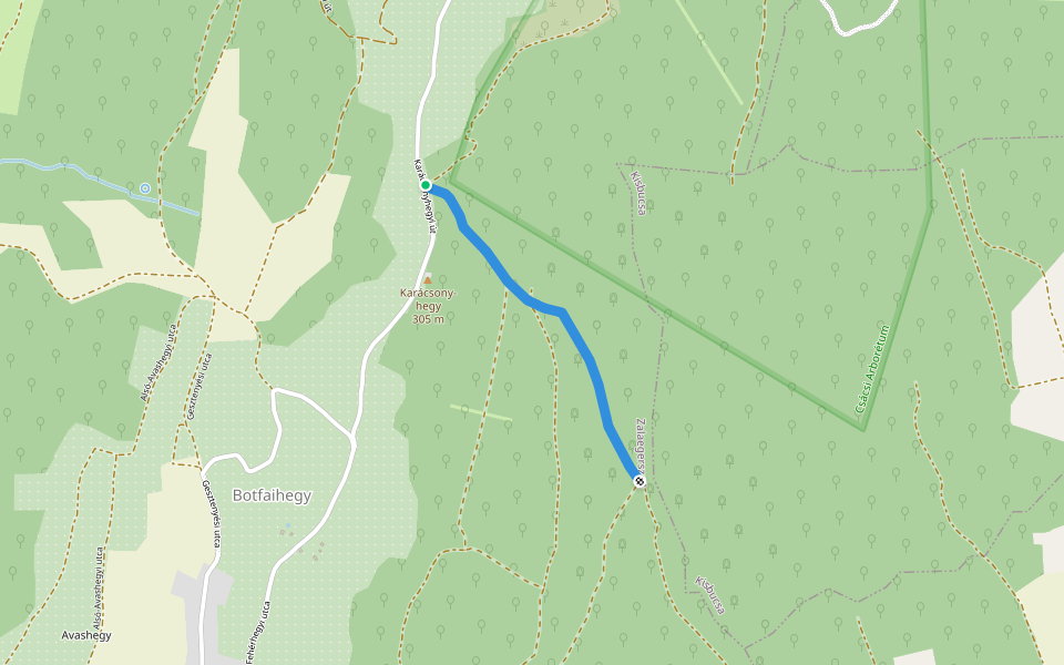 S+ walking route map in Zalaegerszeg