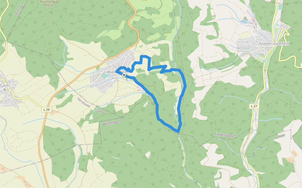 HeimatSpur Wallenborner Weg walking route map in Wallenborn