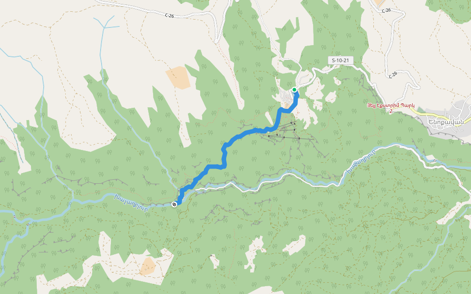 Apaga to Lastiver walking route map in Hovk