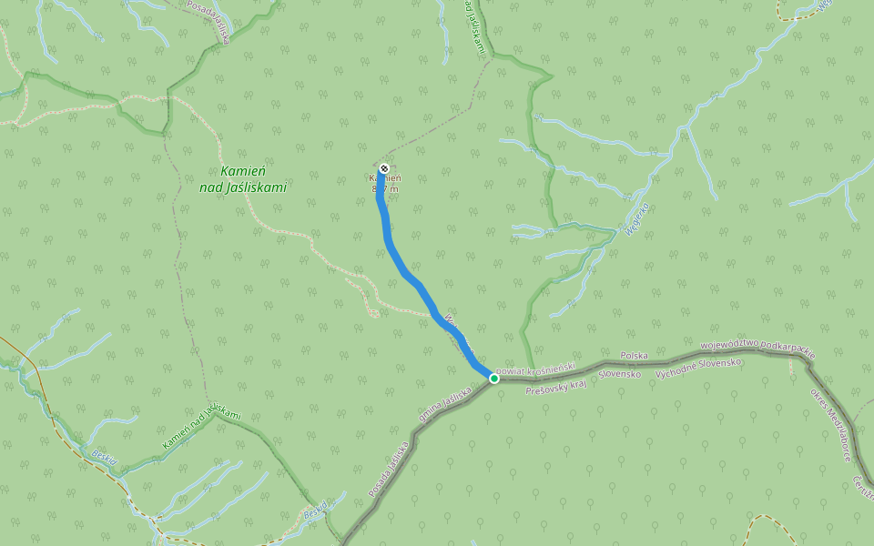 odnoga na Kamień walking route map in Czeremcha