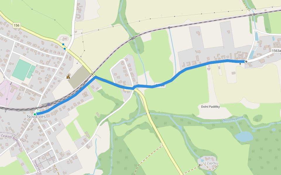 Místní okruh Nová Ves walking route map in Nová Ves