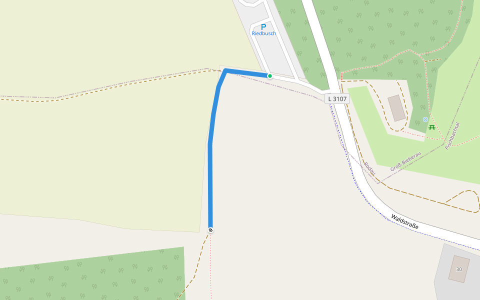 Rundwanderweg Fischbachtal Riedbusch 4: Steingeröll-Weg walking route map in Fischbachtal