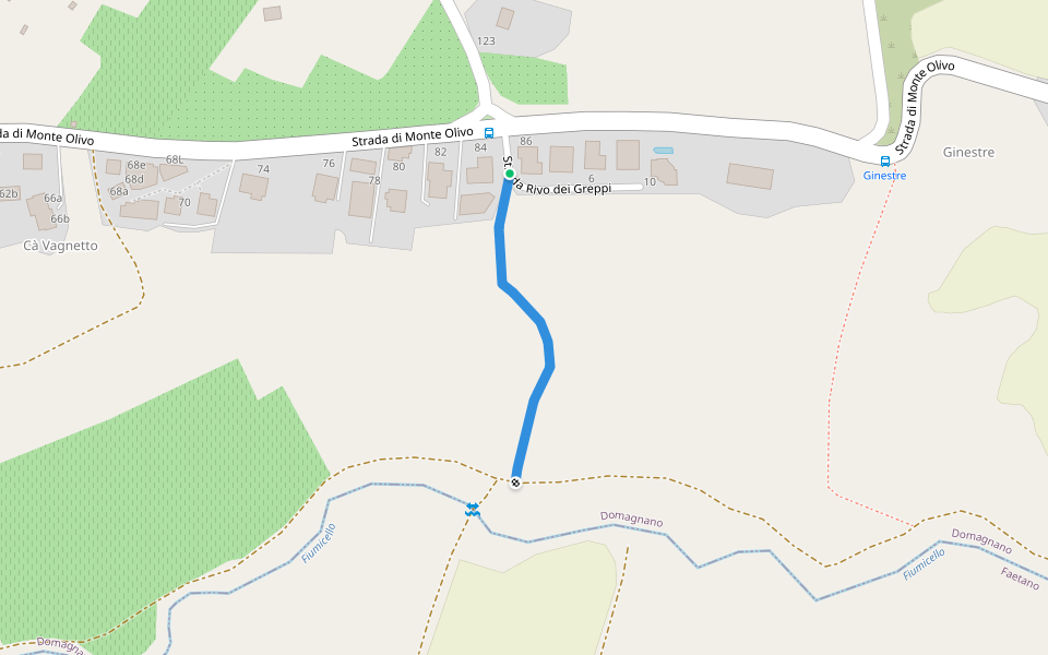 Sterpeto (variante B) walking route map in Domagnano